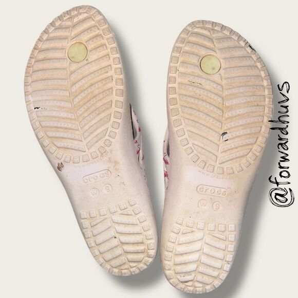 Crocs Kadee II Seasonal Graphic Flip – Flamingo/Barely Pink – Size 9 - Picture 2 of 8